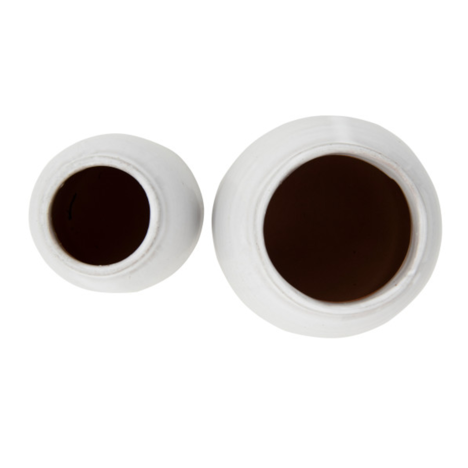 White Terracotta Jar Vases (Set of 2 Sizes)